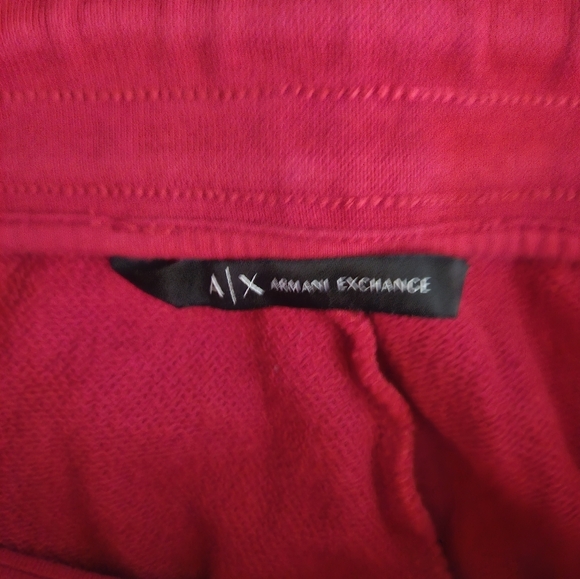 AX Armani Exchange Sweat Pants Skinny Fit Red Womens Size XS Side Logo Joggers - Picture 7 of 8